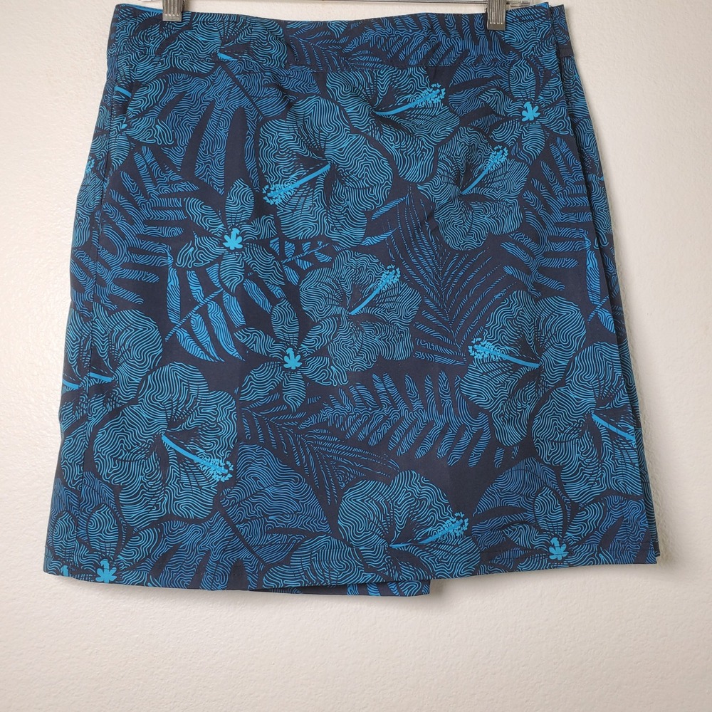 RipSkirt Hawaii Wrap Skirt Blue Tropical Floral Length 2 Maui Moonlight Medium - Picture 12 of 12
